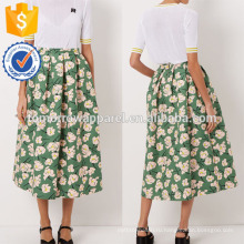 Новая мода зеленый печать полных летний мини-ежедневная юбка дем/дом Производство Оптовая продажа женской одежды (TA5026S)